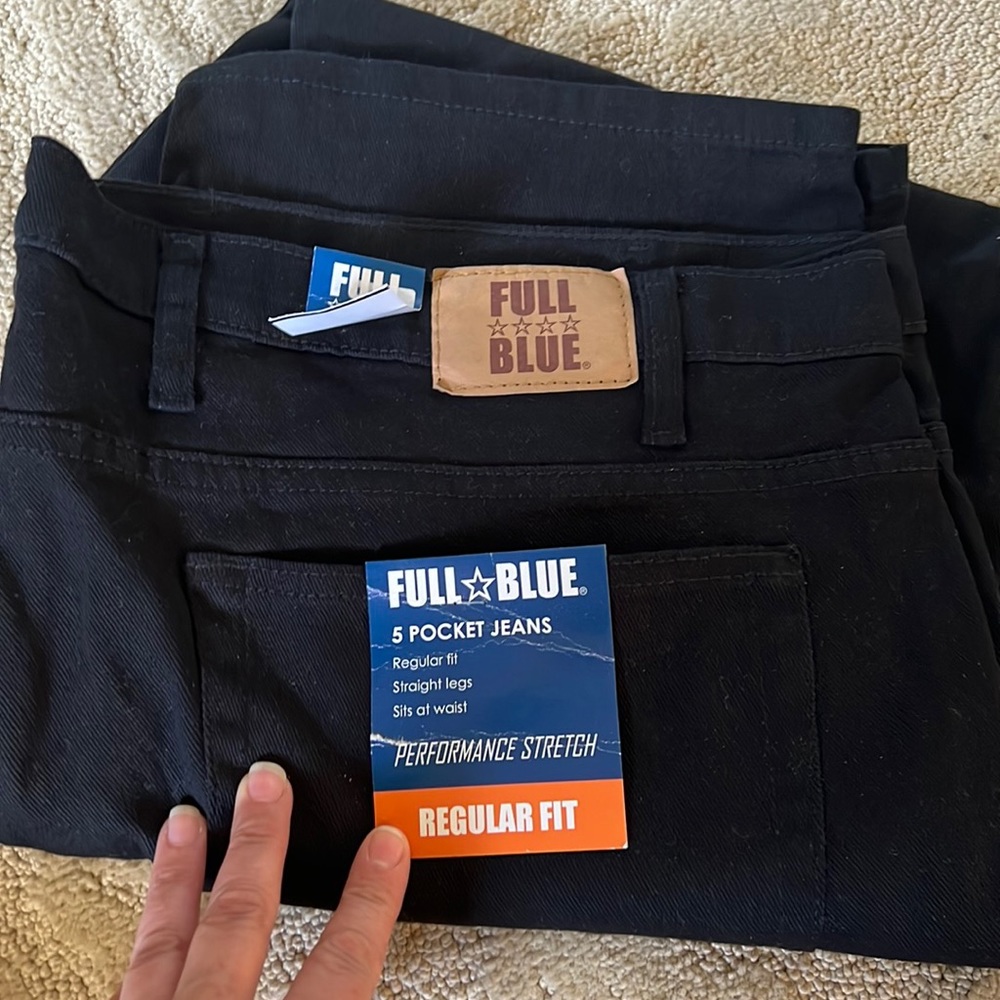 Brand new full blue black men's jeans brand new size 48/28